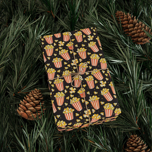 Movie Theater Butter Popcorn Gift Wrapping Paper