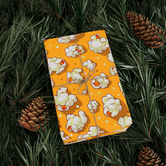 Popcorn Party Wrapping Paper | Fun Gift Wrap for Birthdays, Movie Nights, Baby Showers, Foodie Events, Celebrations