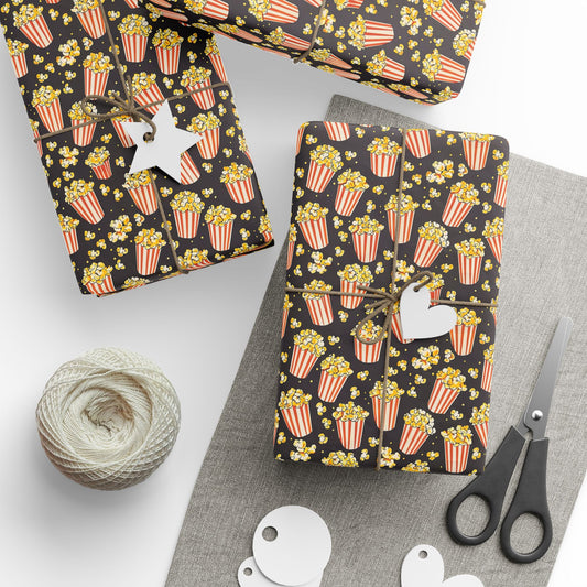 Movie Theater Butter Popcorn Gift Wrapping Paper