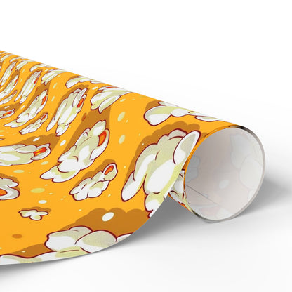 Popcorn Party Wrapping Paper | Fun Gift Wrap for Birthdays, Movie Nights, Baby Showers, Foodie Events, Celebrations