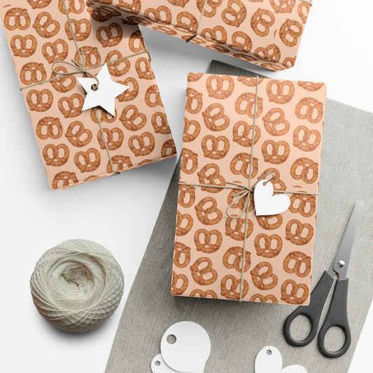 Pretzels Gift Wrap Papers for Every Occasion, Party Wrap, Birthday Gift Wrap, Holiday Gift Wrap, Festive Wrapping Paper